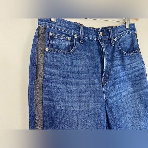 Madewell The Perfect Vintage Jean: Metallic Tuxedo Stripe Edition NWT Sz 29 - Picture 6 of 13